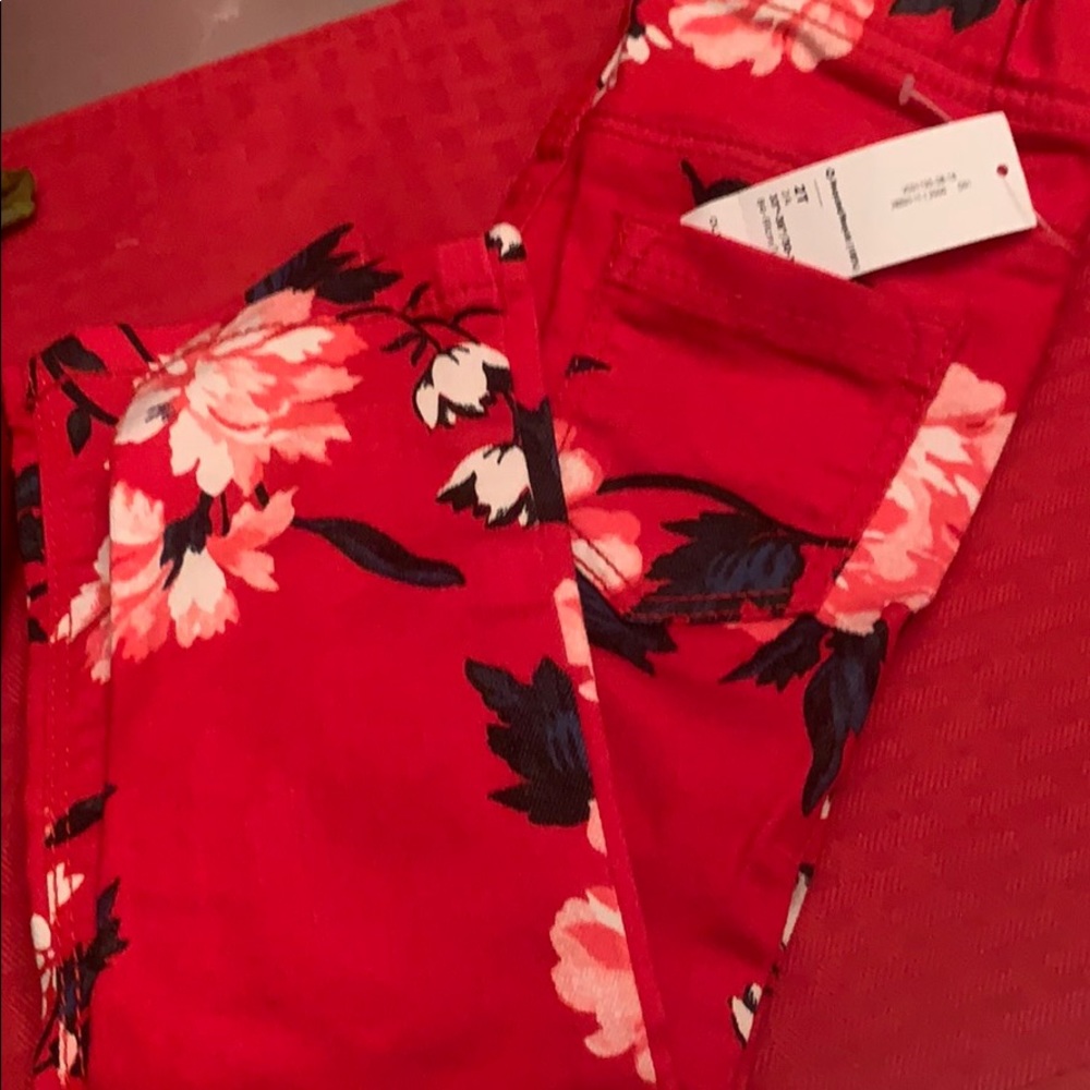 Little girls red pants